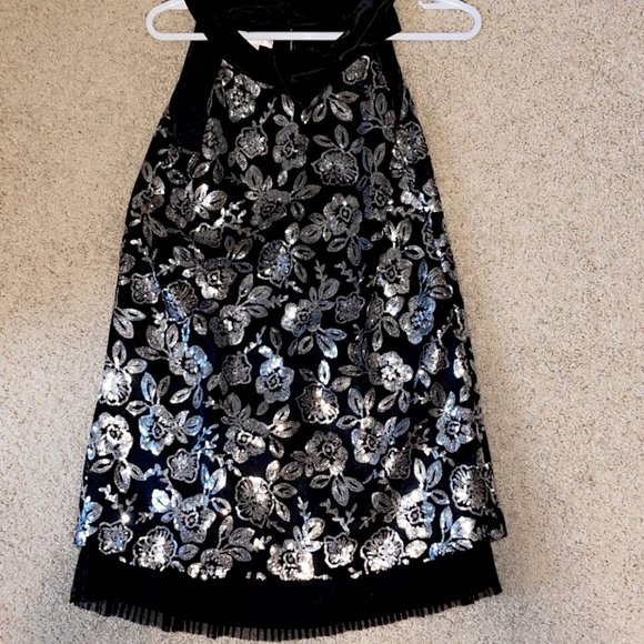Pretty Brand floral sequin Dress Girls Size 14 - Picture 1 of 4